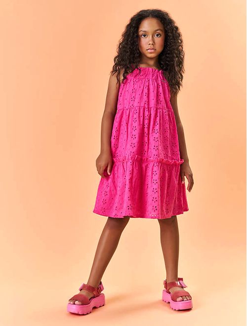 Vestido Infantil Menina Laise Rosa Catavento