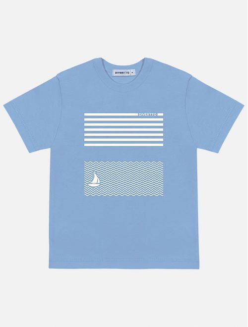 Camiseta Infantil Menino Navy Azul Divertto