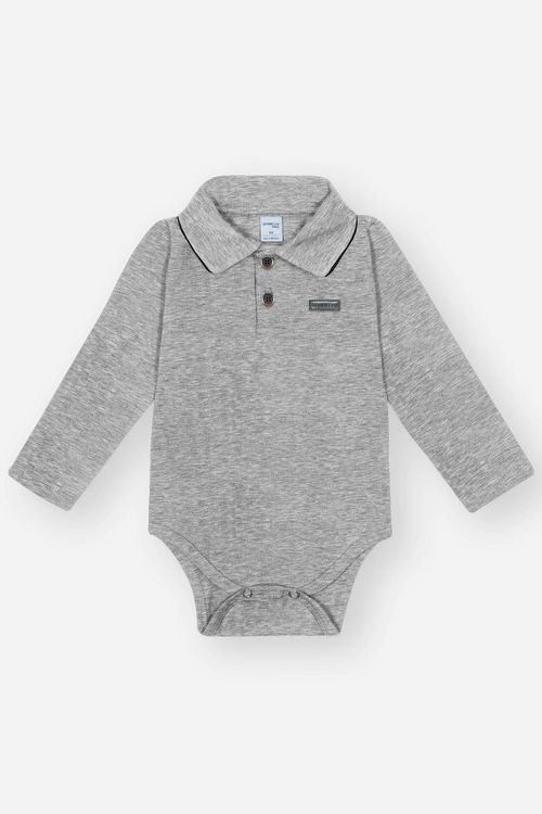 Body Pólo Bebê Menino Mescla Divertto