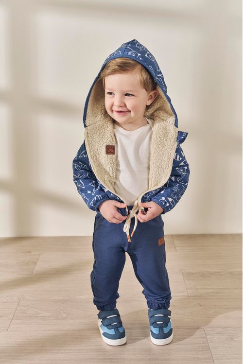 Calça Jogger Bebê Menino Jeans Escuro Divertto