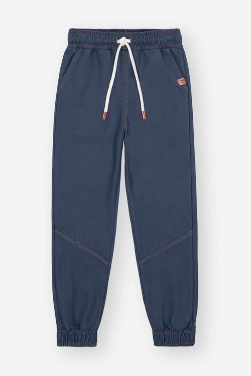 Calça Jogger Infantil Menino com Recorte Azul Escuro Divertto