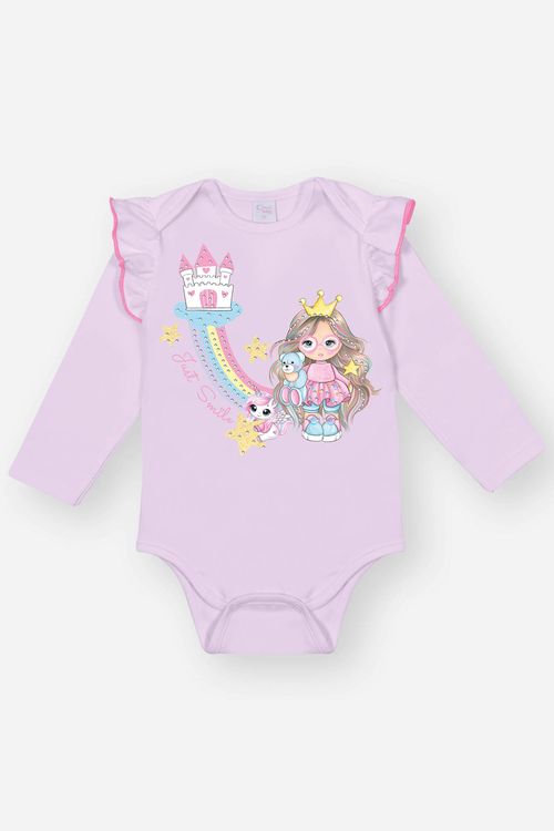 Body Bebê Menina Princesa Lilás Mundo Cinti