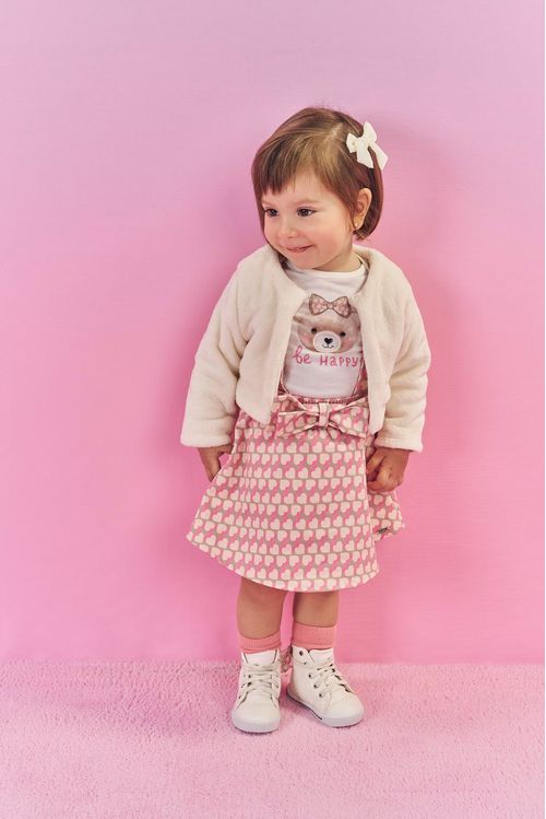 Casaqueto Bebê Menina Pelo Natural Mundo Cinti