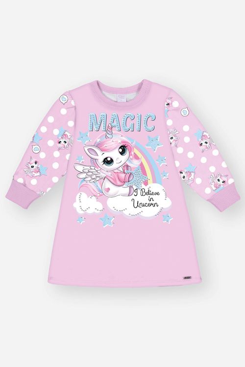 Vestido Bebê Menina Magic Lilás Mundo Cinti