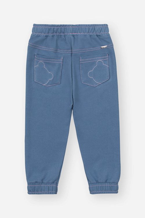 Calça Bebê Menina Ursinho Azul Mundo Cinti