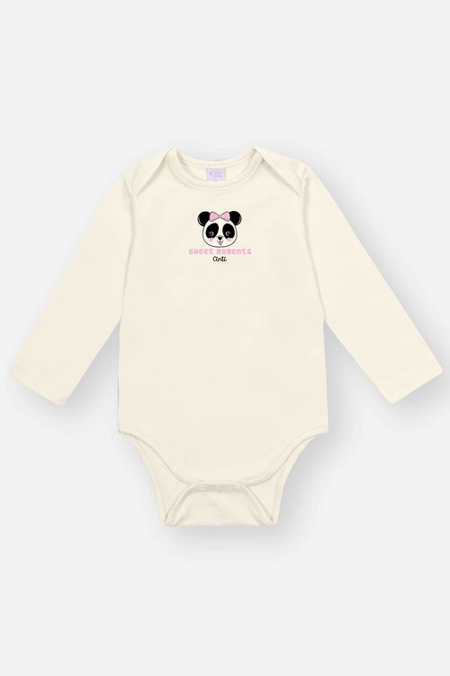 Body Bebê Menina Panda Natural Mundo Cinti