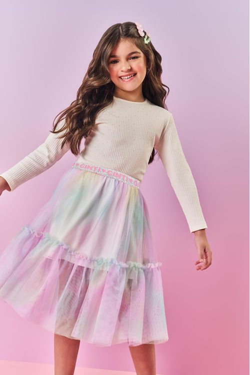 Blusa Infantil Menina Strass Natural Mundo Cinti