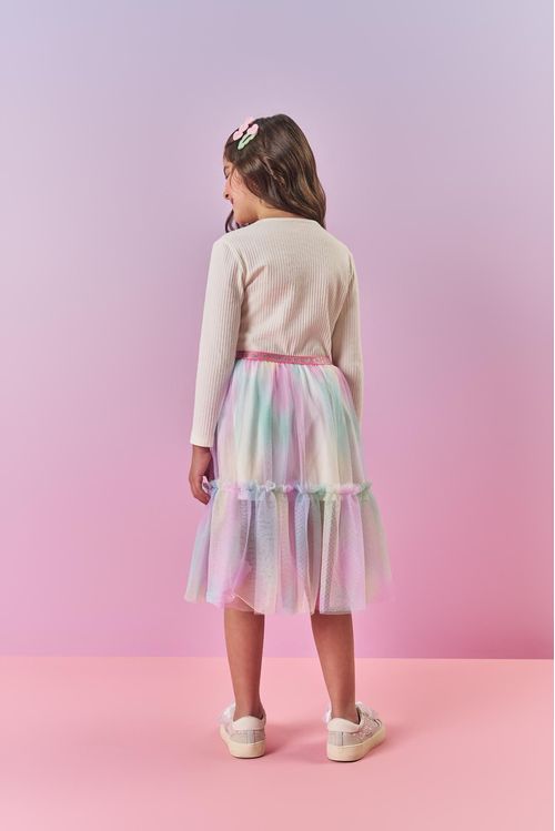 Blusa Infantil Menina Strass Natural Mundo Cinti