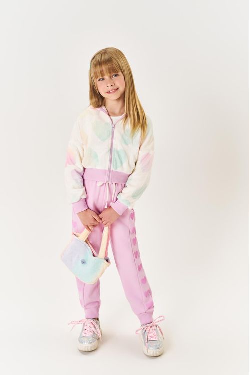 Bolsa Infantil Menina Em Pelo Rosa Mundo Cinti