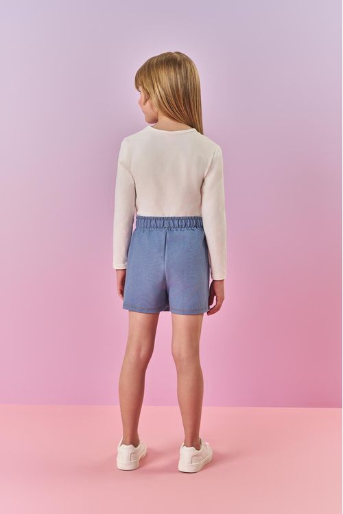 Conjunto Infantil Menina Blusa Magic E Short-Saia Natural Mundo Cinti