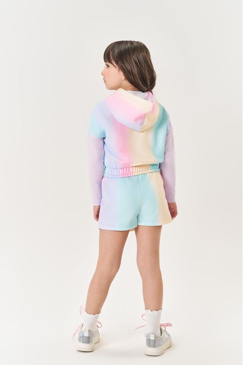 Conjunto Infantil Menina Blusa Magic E Short-Saia Lilás Mundo Cinti