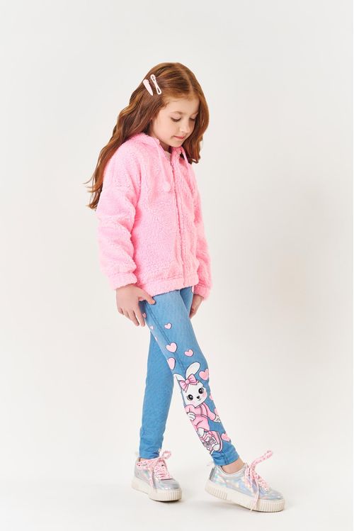 Legging Infantil Menina Ursinho Bege Mundo Cinti