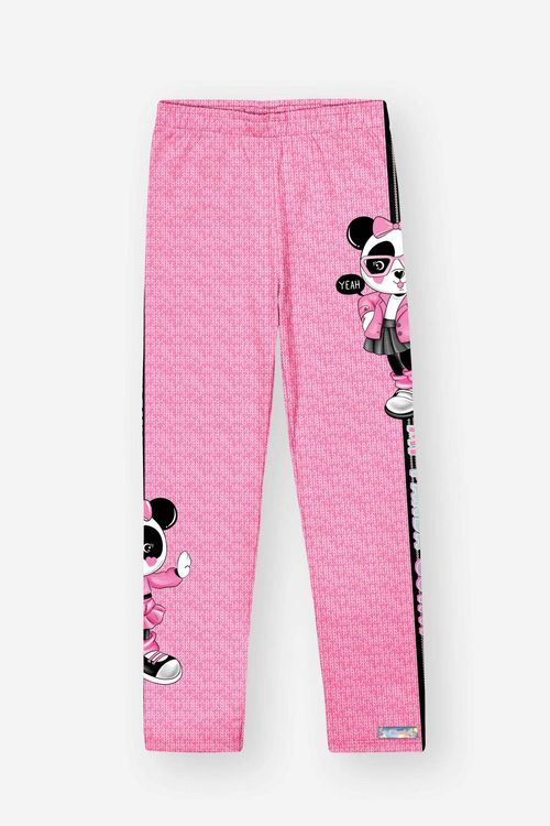 Legging Infantil Menina Panda Rosa Mundo Cinti