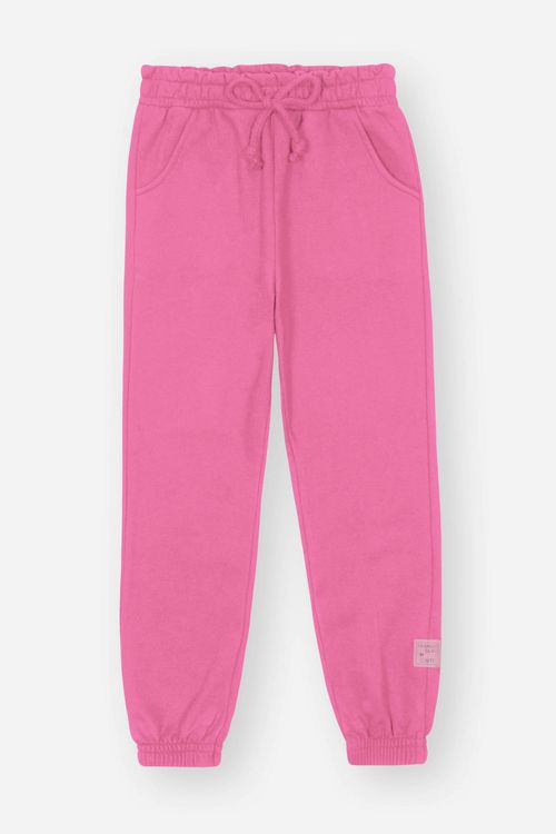 Calça Infantil Menina Jogger Básica Rosa Mundo Cinti