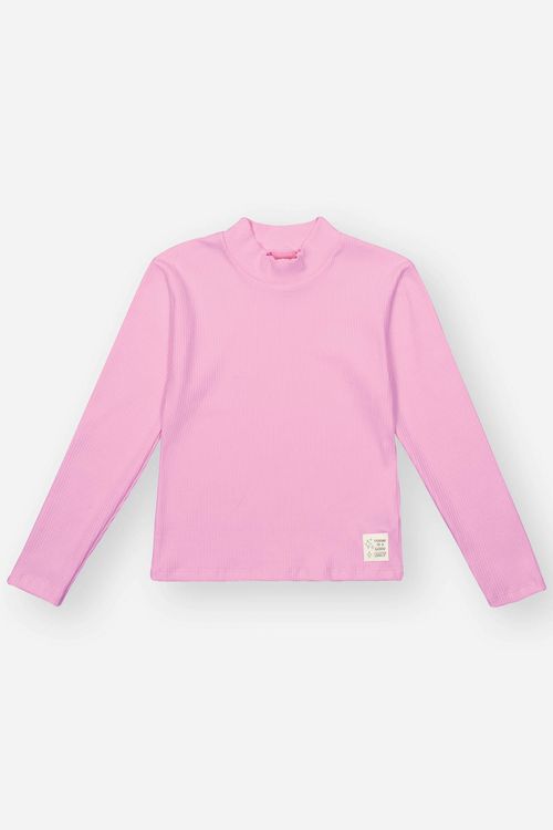 Blusa Infantil Menina Básica Rosa Mundo Cinti