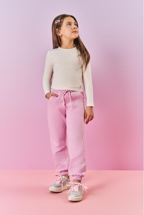 Blusa Infantil Menina Básica Natural Mundo Cinti