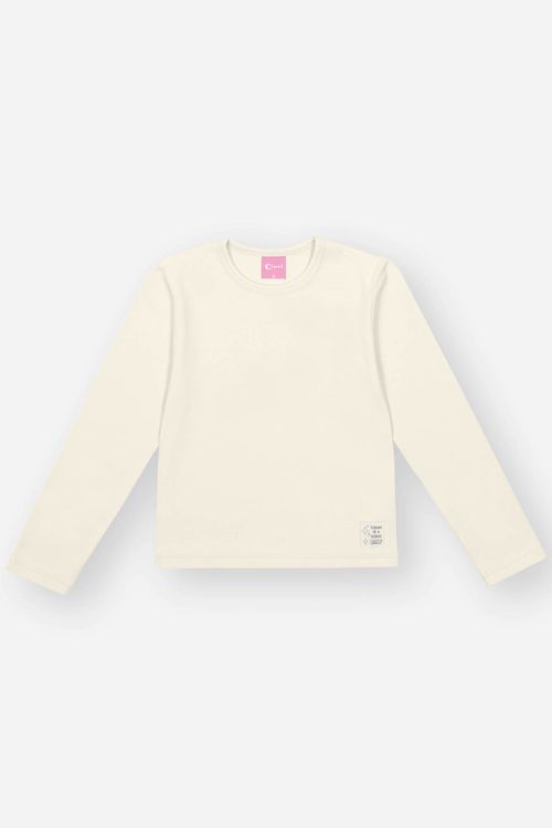 Blusa Infantil Menina Básica Natural Mundo Cinti