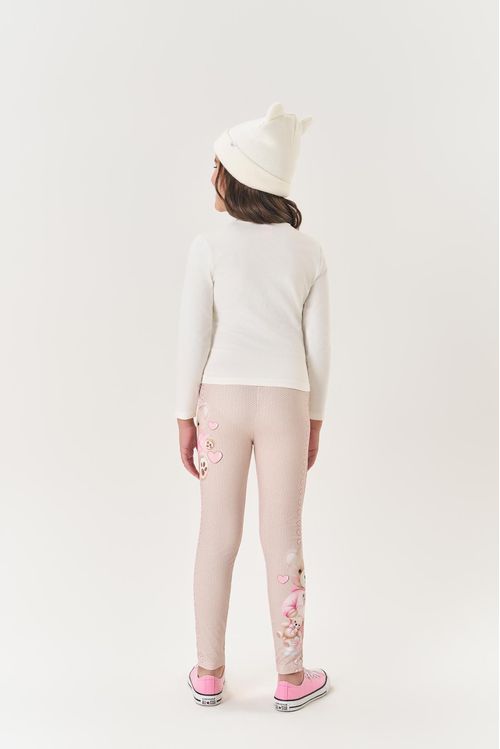 Blusa Infantil Menina Básica Térmica Natural Mundo Cinti