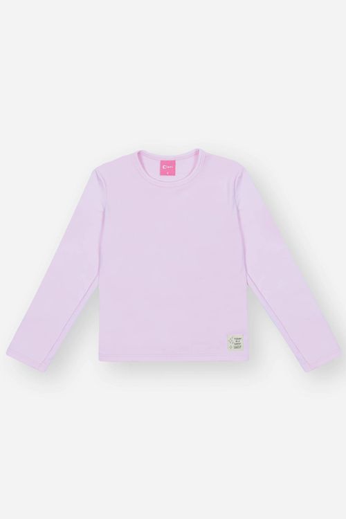 Blusa Infantil Menina Básica Térmica Lilás Mundo Cinti