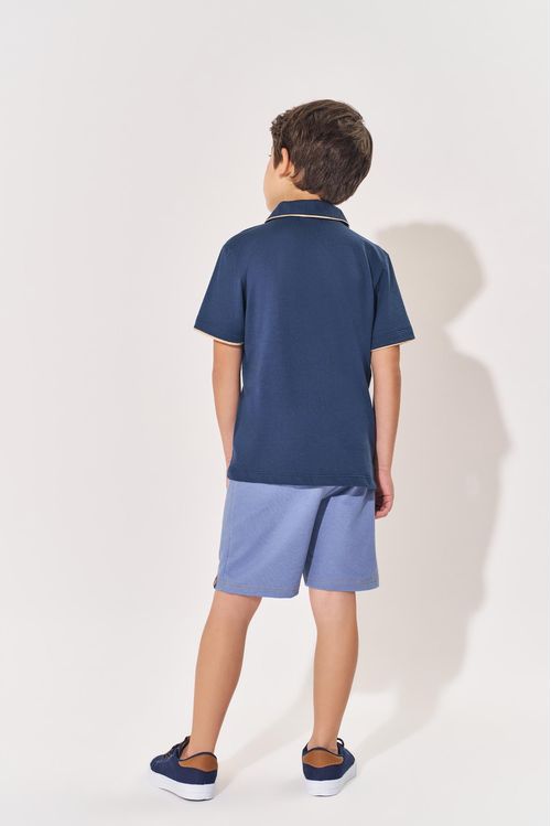 Pólo Infantil Menino Divertto Azul Divertto