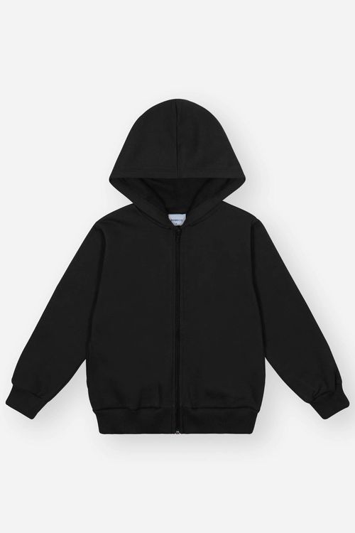 Jaqueta Moletom Infantil Menino Preto Divertto