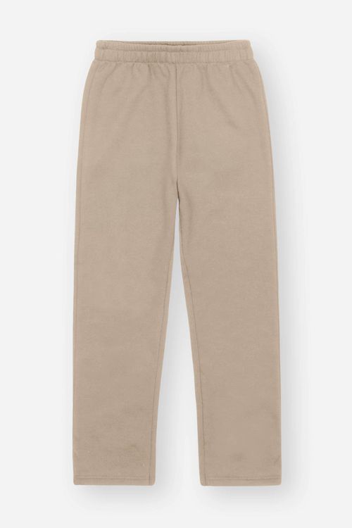 Calça Moletom Reta Infantil Menino Bege Divertto