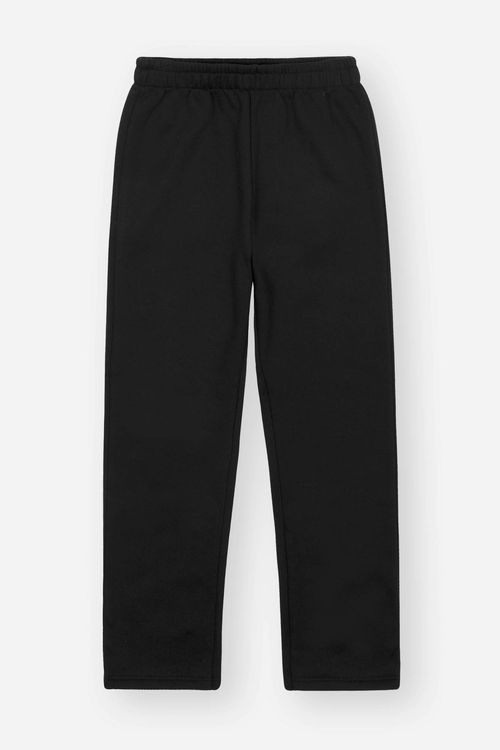 Calça Moletom Reta Infantil Menino Preto Divertto