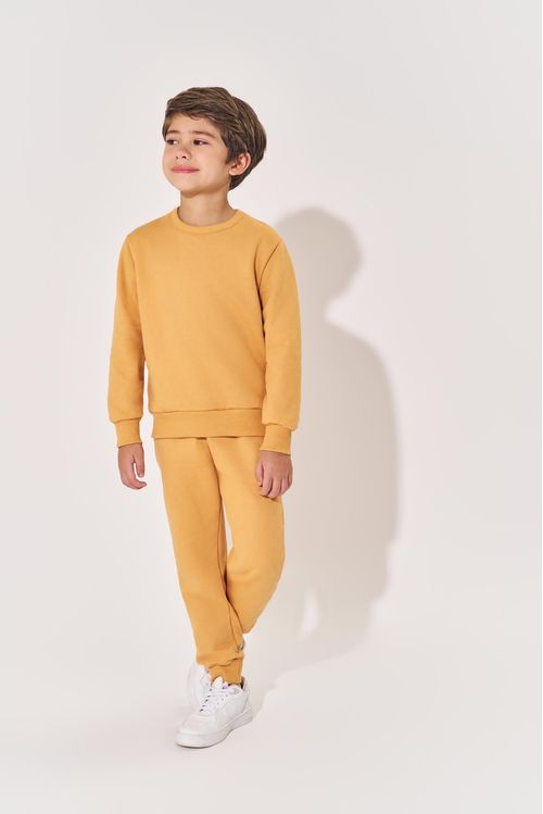 Calça Jogger Moletom Infantil Menino Preto Divertto