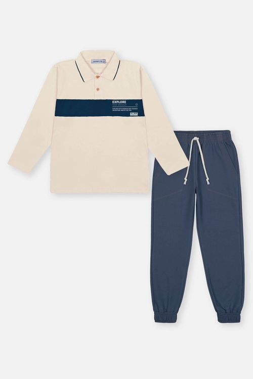 Conjunto Infantil Menino World Explorer Bege Divertto