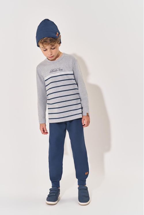 Calça Moletom Infantil Menino Marinho Divertto