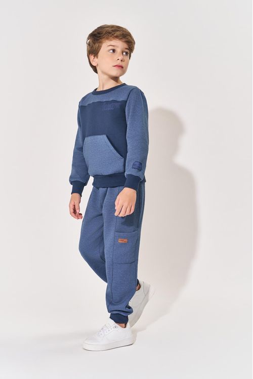 Calça Moletom Infantil Menino Marinho Divertto