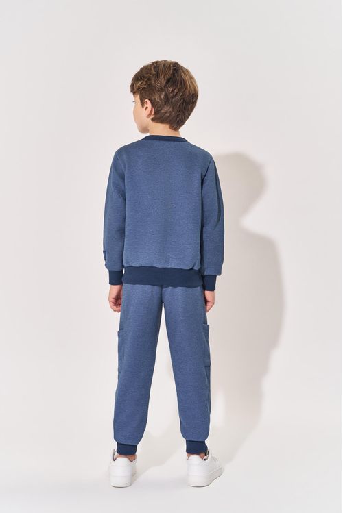 Calça Moletom Infantil Menino Marinho Divertto