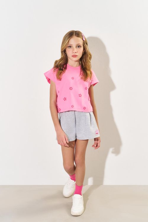 Conjunto Infantil Menina Margaridas Rosa CTV