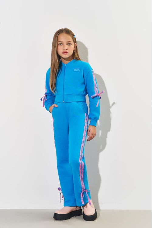 Conjunto Infantil Menina Laços Azul CTV