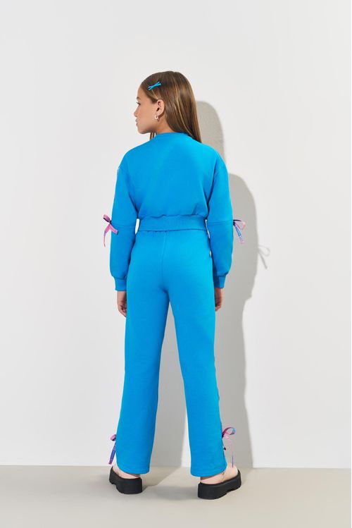 Conjunto Infantil Menina Laços Azul CTV