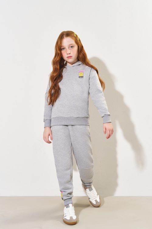 Conjunto Infantil Menina Smile Monocromático Mescla CTV
