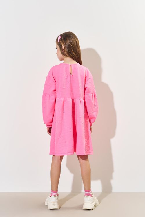Vestido Bufante Infantil Menina Rosa CTV
