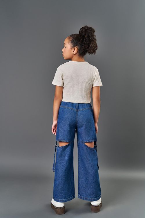Blusa Infantil Menina Sun Strass Off White CTV