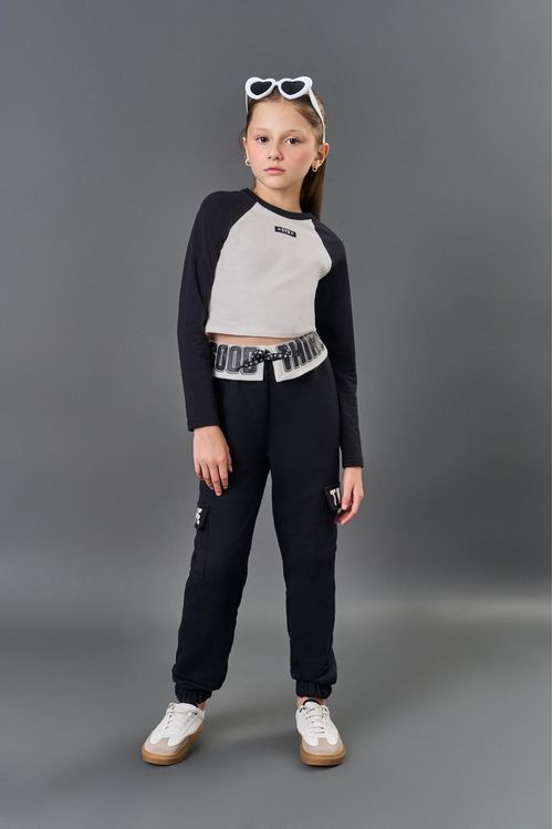 Conjunto Infantil Menina Good Things Preto CTV