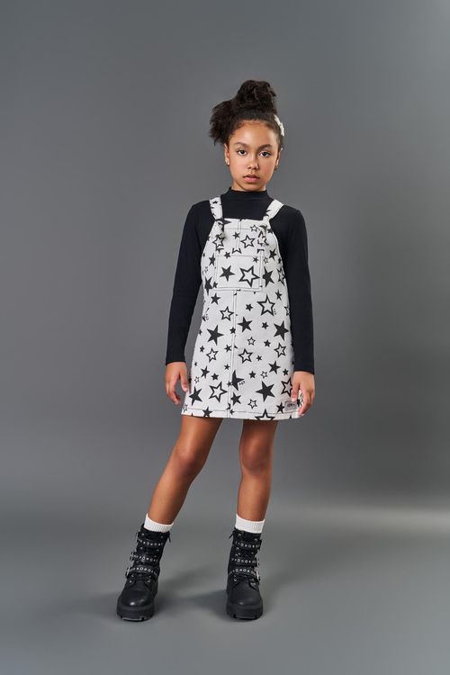 Conjunto Infantil Menina Estrelas Preto CTV