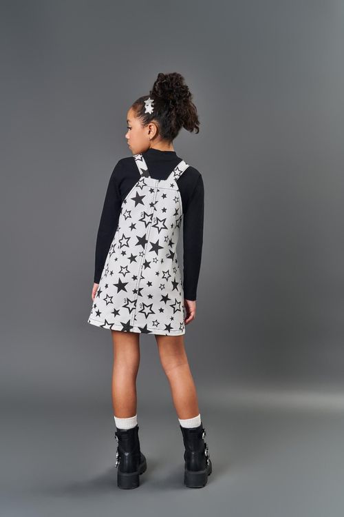 Conjunto Infantil Menina Estrelas Preto CTV