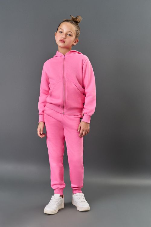 Jaqueta Moletom Infantil Rosa CTV