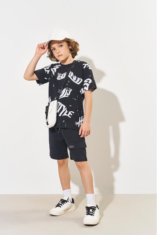 Camiseta Infantil Menino Legend Style Preto CTV