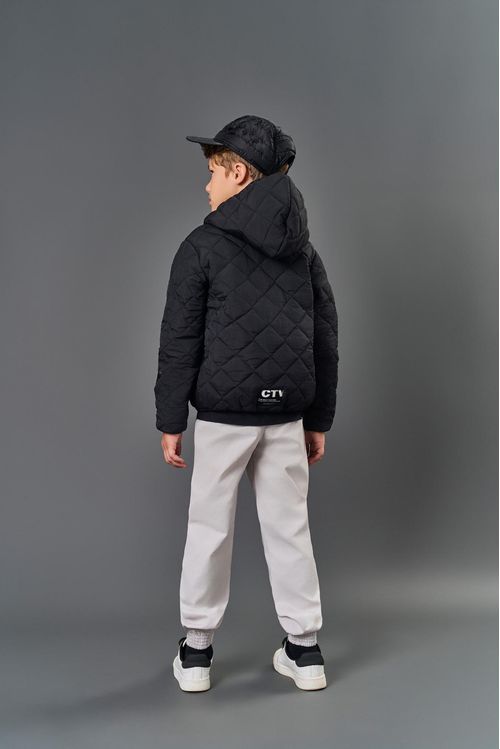 Jaqueta Infantil Menino Matelassê Preto CTV