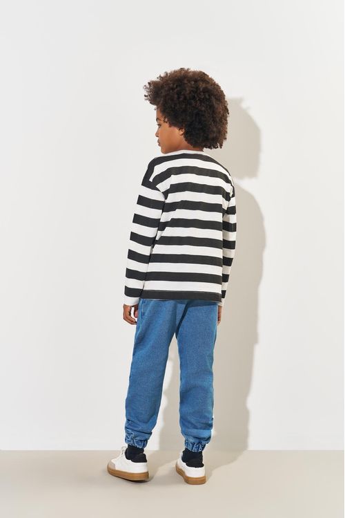 Camiseta Infantil Menino Listrada Natural CTV