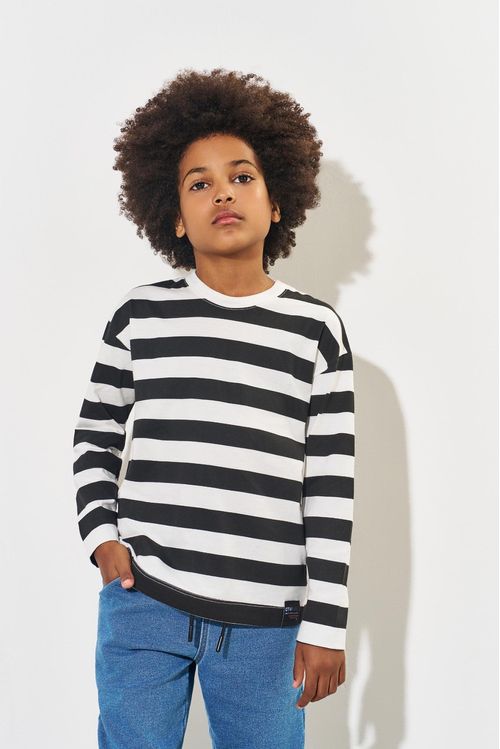 Camiseta Infantil Menino Listrada Natural CTV