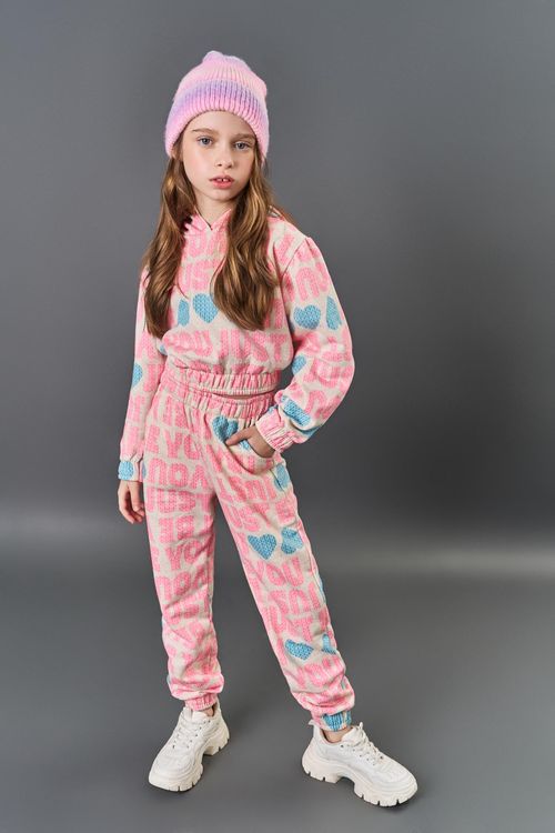 Conjunto Infantil Menina Total Print Just Be You Rosa CTV