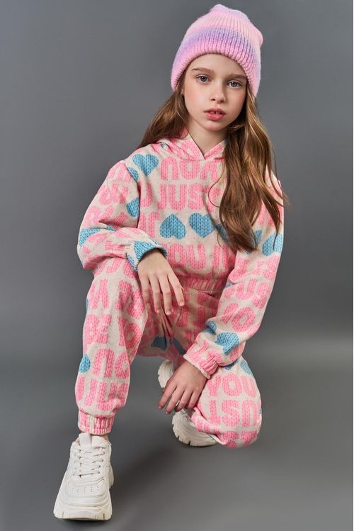 Conjunto Infantil Menina Total Print Just Be You Rosa CTV