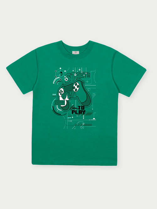Conjunto Menino Gamer Zone Verde Abrange
