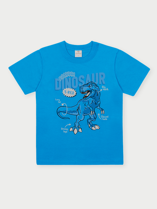 Conjunto Menino T-Rex Azul Abrange